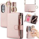 Leather Crossbody Wallet Case with Adjustable Strap for Samsung Galaxy Z Fold 8