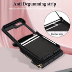Crossbody Leather Wallet Case with Zipper & Card Holder for Samsung Galaxy Z Flip 6