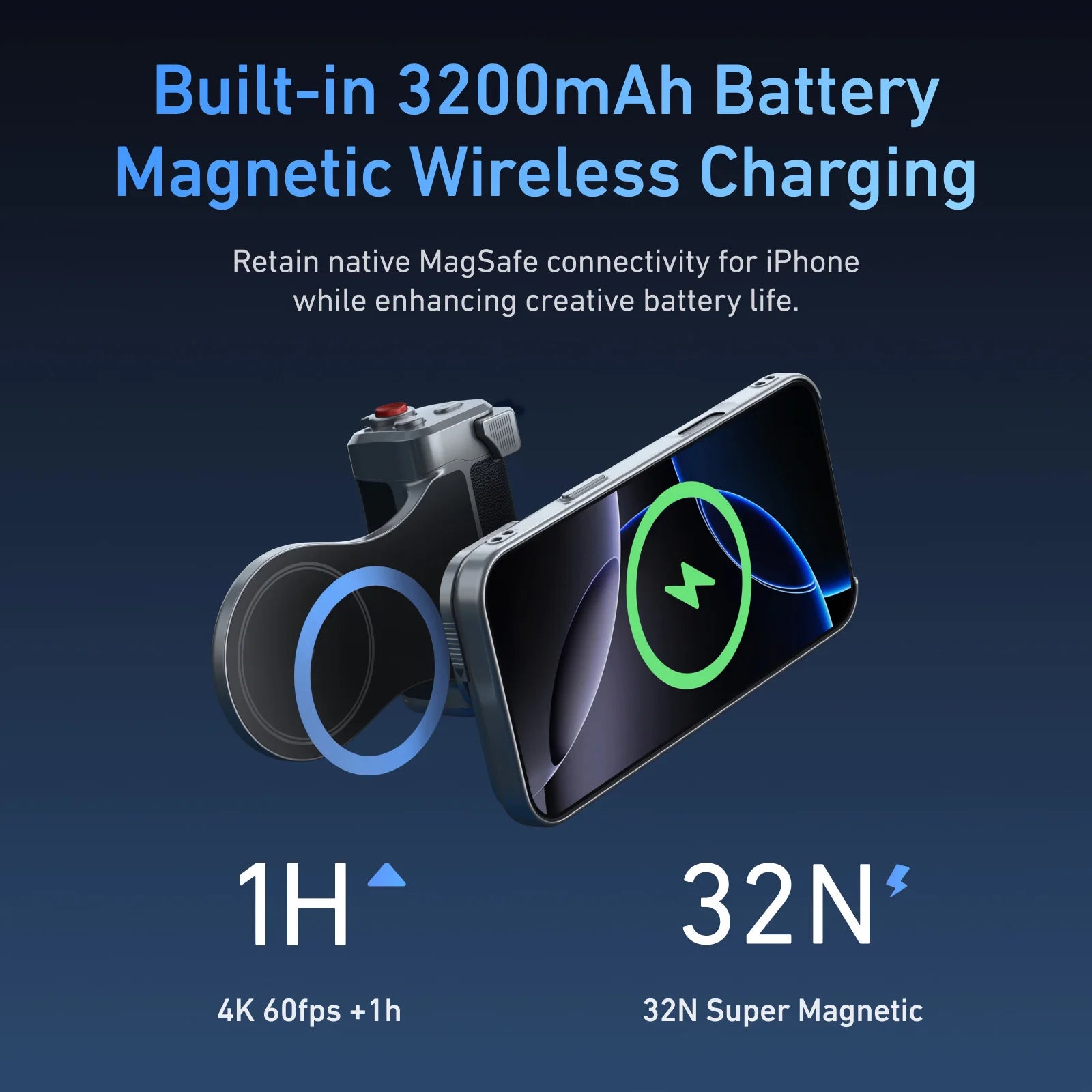 TELESIN 3-in-1 iPhone 17 Pro / Pro Max Camera Grip with Magnetic Holder