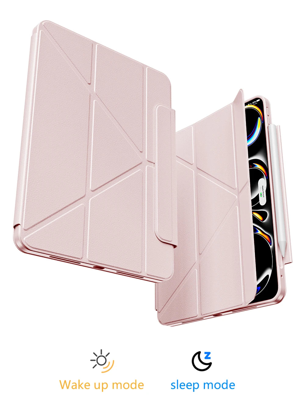 iPad Air M3 (2025) Slim Trifold Stand Case with Strong Magnetic Attachment