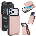 iPhone 17 Series Detachable Leather Wallet Case with Kickstand and RFID Protection