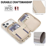 iPhone 17 Series Crossbody Leather Wallet Case