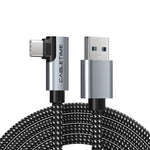 CABLETIME 90-Degree USB Type-C Nylon Braided Cable