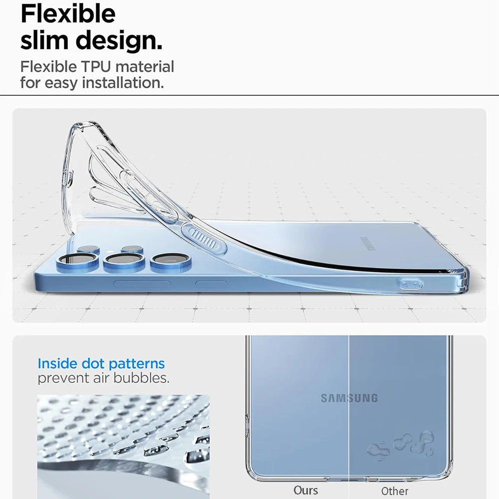 Transparent TPU Case with Padded Corners for Samsung Galaxy S25 Series
