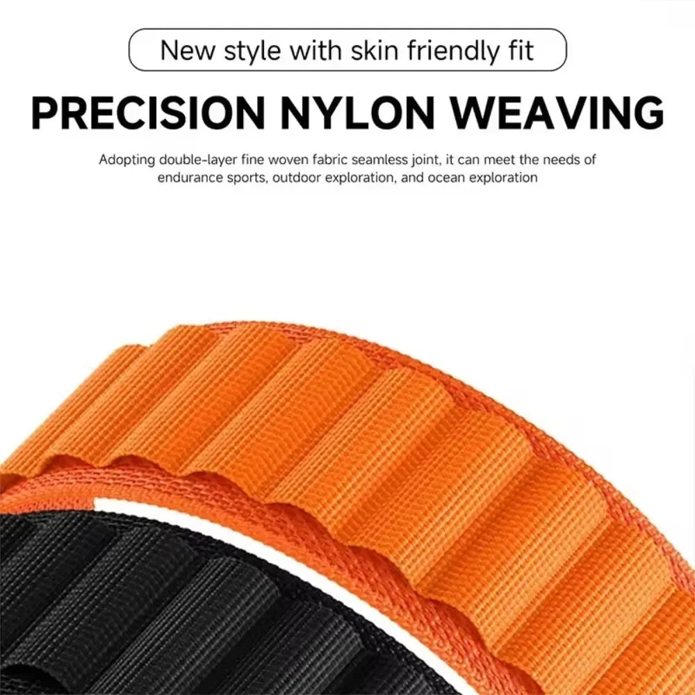 Breathable Nylon Weave Watch Band with Metal C-Hook Closure for Samsung Galaxy Watch Ultra 2