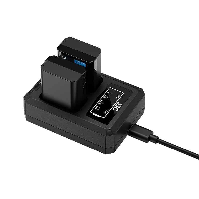 JJC USB Camera Battery Charger for Sony Alpha and Cyber-shot RX10 Series
