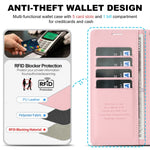 iPhone 17 Series Leather Flip Case with RFID Card Slots