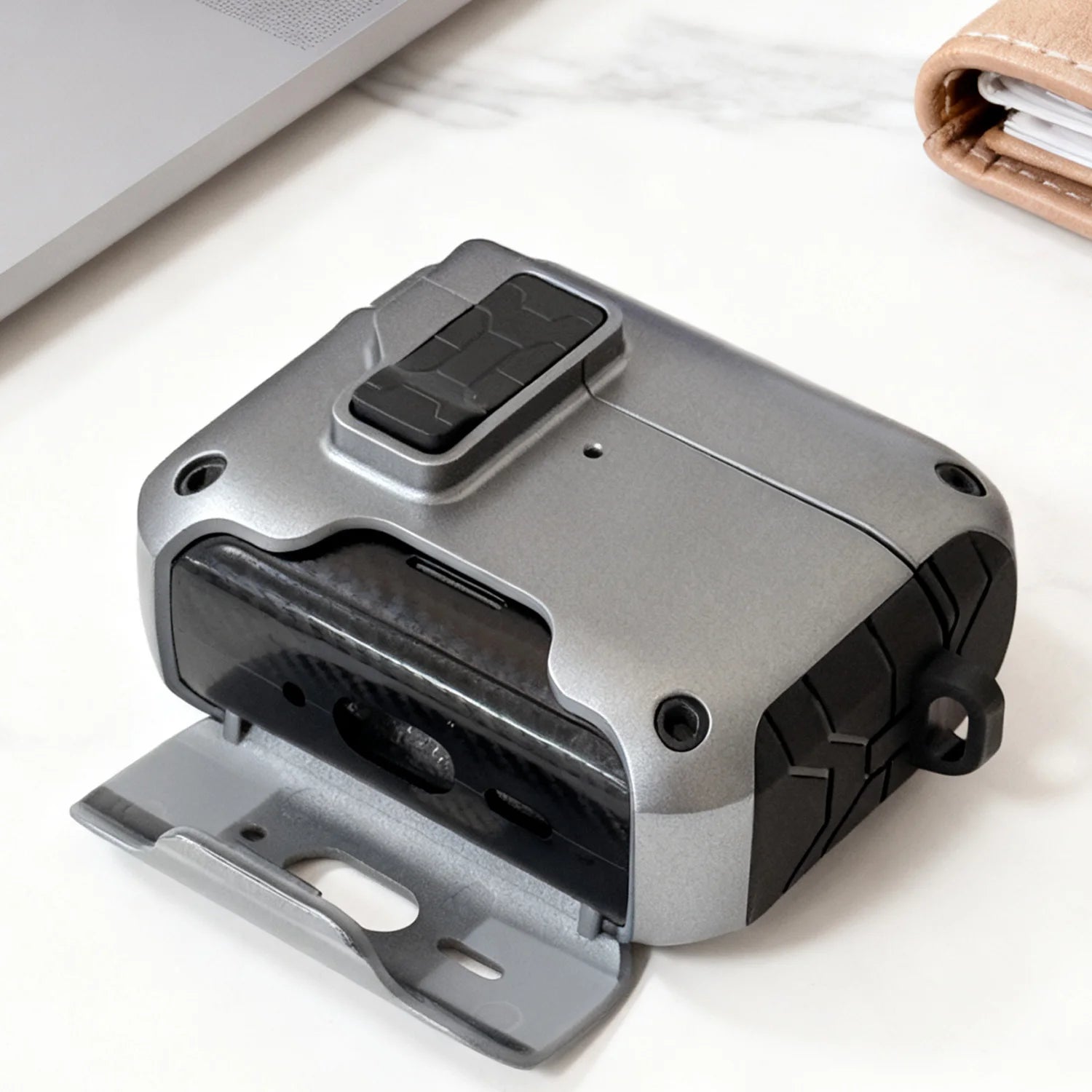 AirPods Pro 3 Case with Secure Lock and Phone Stand