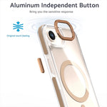 Clear Magnetic PC + TPU Case with Aluminum Button for iPhone 16e