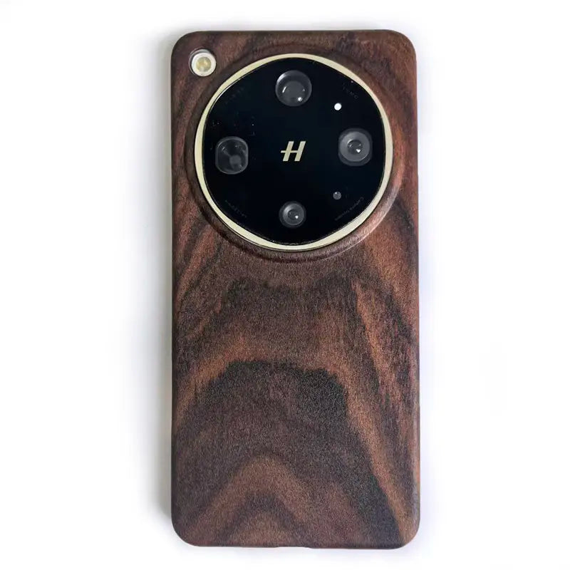 Lightweight Wood Case with Raised Metal Camera Ring for OPPO Find X9 Ultra
