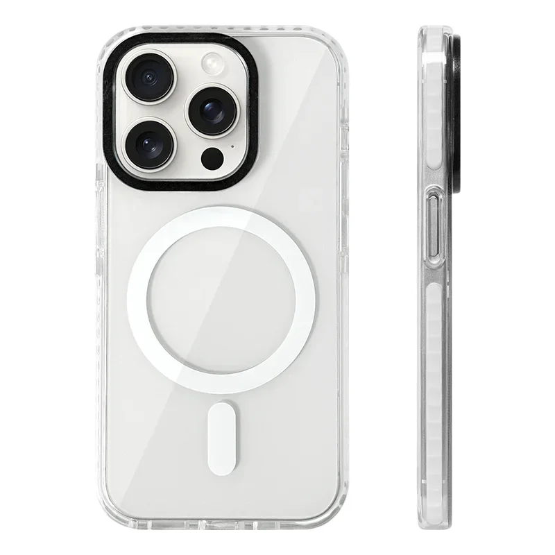 Soft Silicone Transparent Neon Color MagSafe Case for iPhone 15 Series