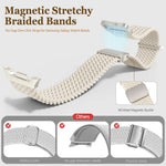 Magnetic Braided Nylon Wristband for Samsung Galaxy Watch 8 / Galaxy Watch 8 Classic