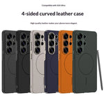 Luxury PU Leather Magnetic Case with Lens Protection for Samsung Galaxy S26 Ultra