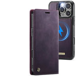 Slim MagSafe Leather Card Wallet Case for iPhone 15 Series