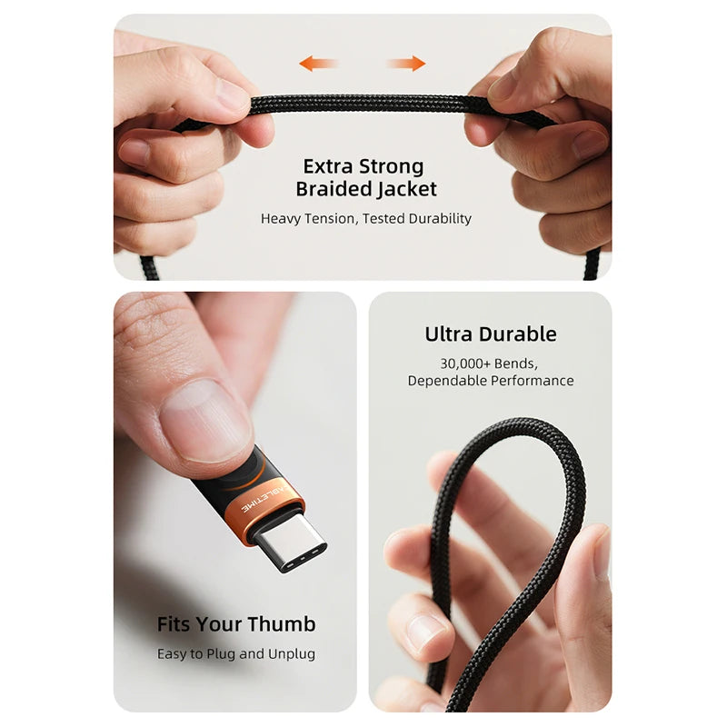 CABLETIME 60W Type-C to Type-C Quick Charge Cable