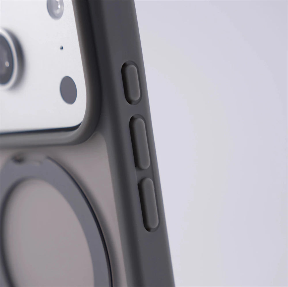 Matte MagSafe Ring Stand Case with Bumper Protection for iPhone 18 Series