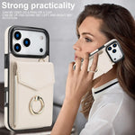 All-in-One Leather Flip Case with Ring & Slots for iPhone 17 Series