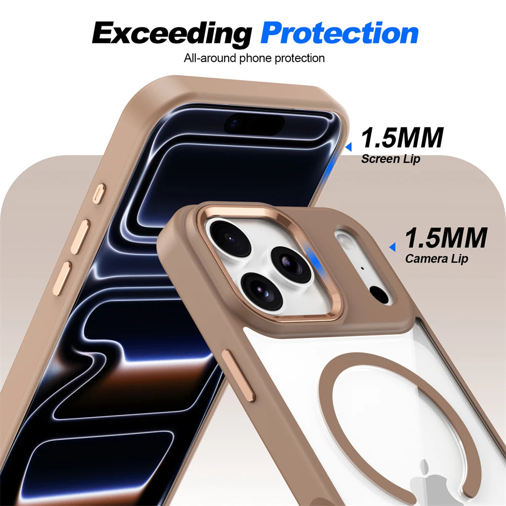 MagSafe Compatible Clear Acrylic Case for iPhone 17 Series