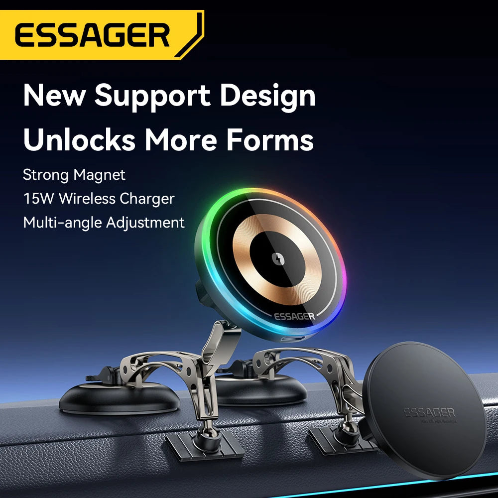Essager 360° Rotating Magnetic Wireless Charger Car Mount