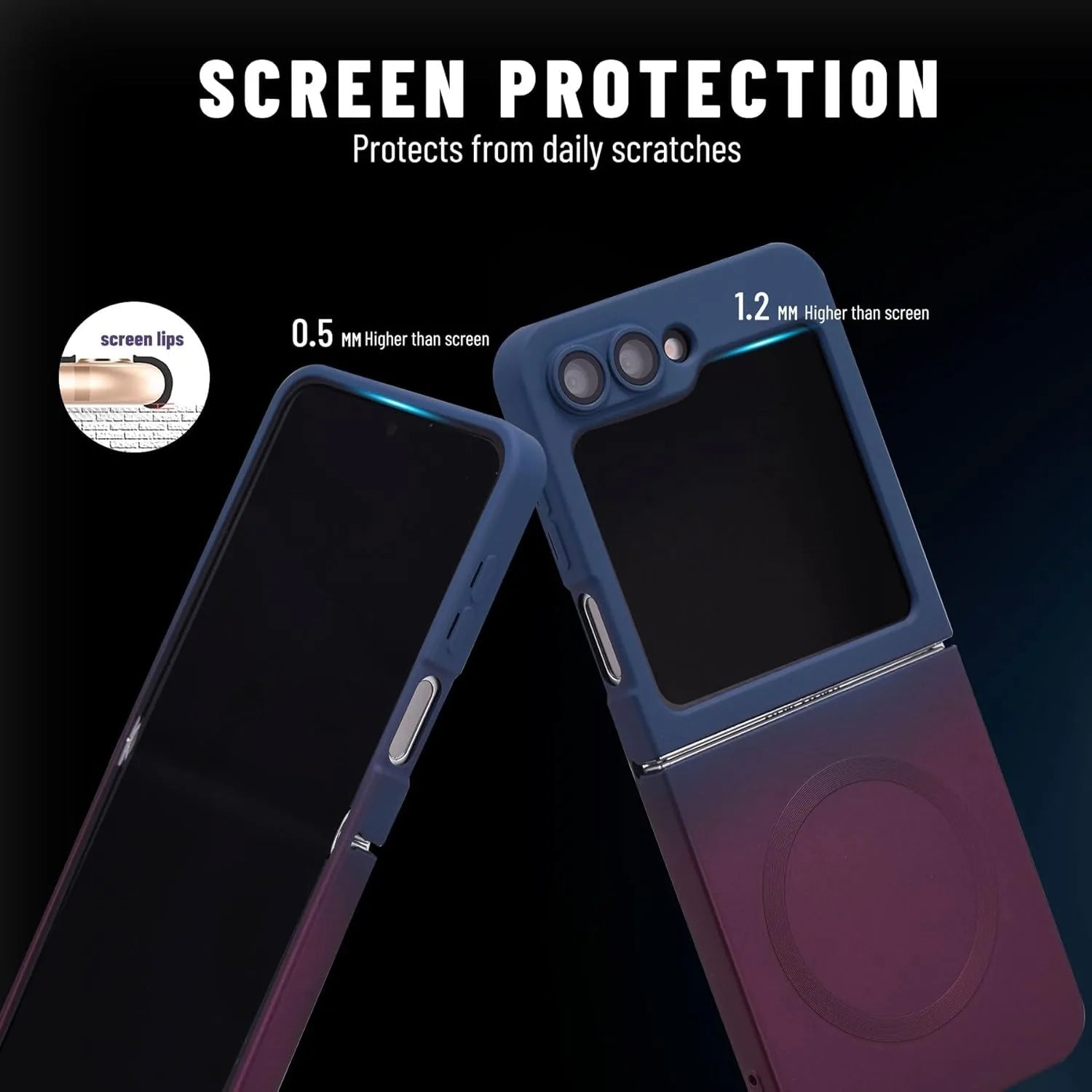Soft Silicone Gradient Magnetic Case for Samsung Galaxy Z Flip 6