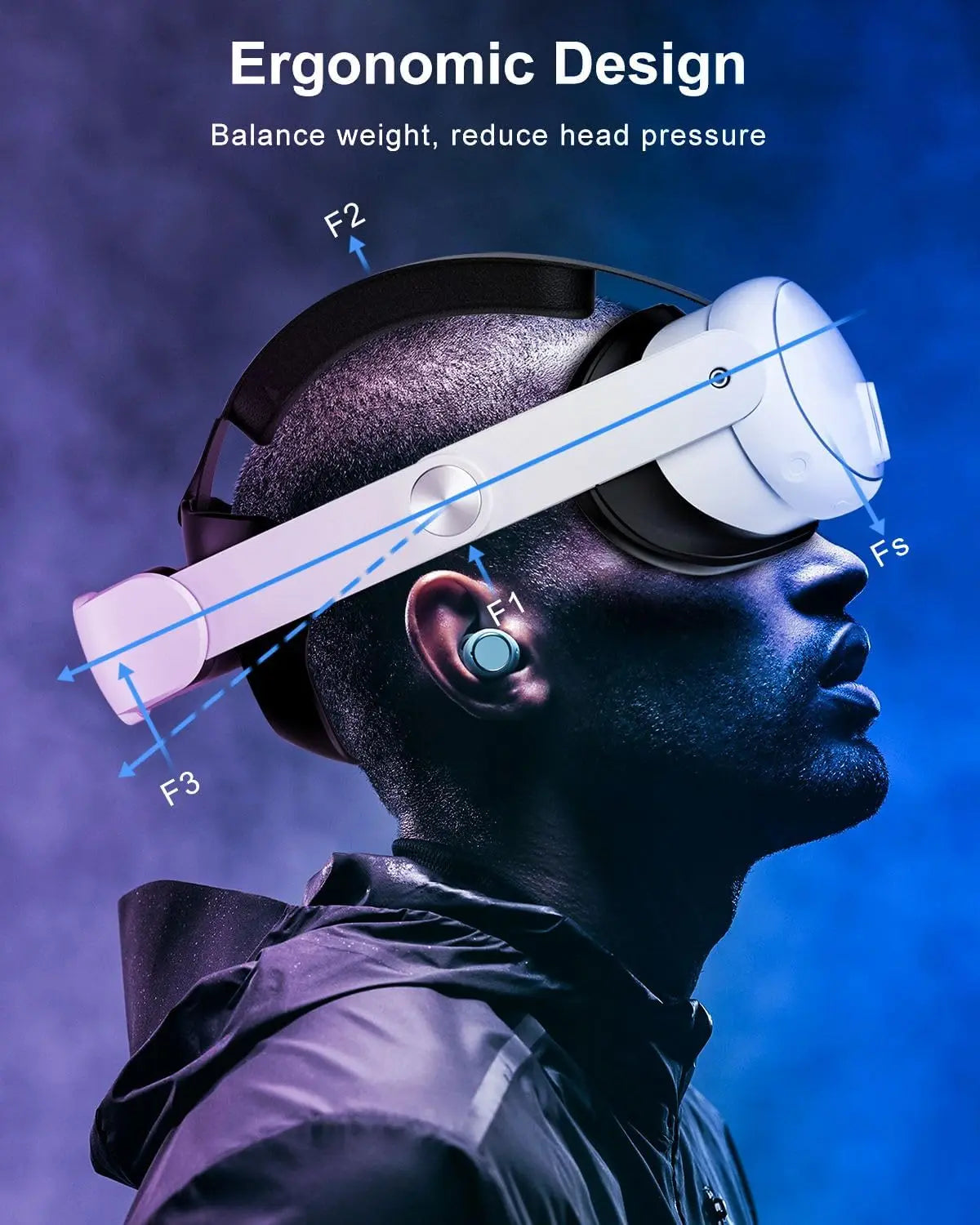 Adjustable Elite Head Strap with Soft Cushion for Meta Quest 3