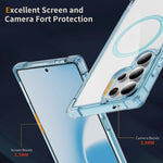 Clear Shockproof Magnetic Case with Airbag Protection for Samsung Galaxy S24 Series