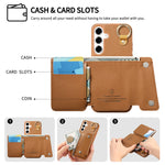Zipper Wallet Leather Case with Ring Holder for Samsung Galaxy A36