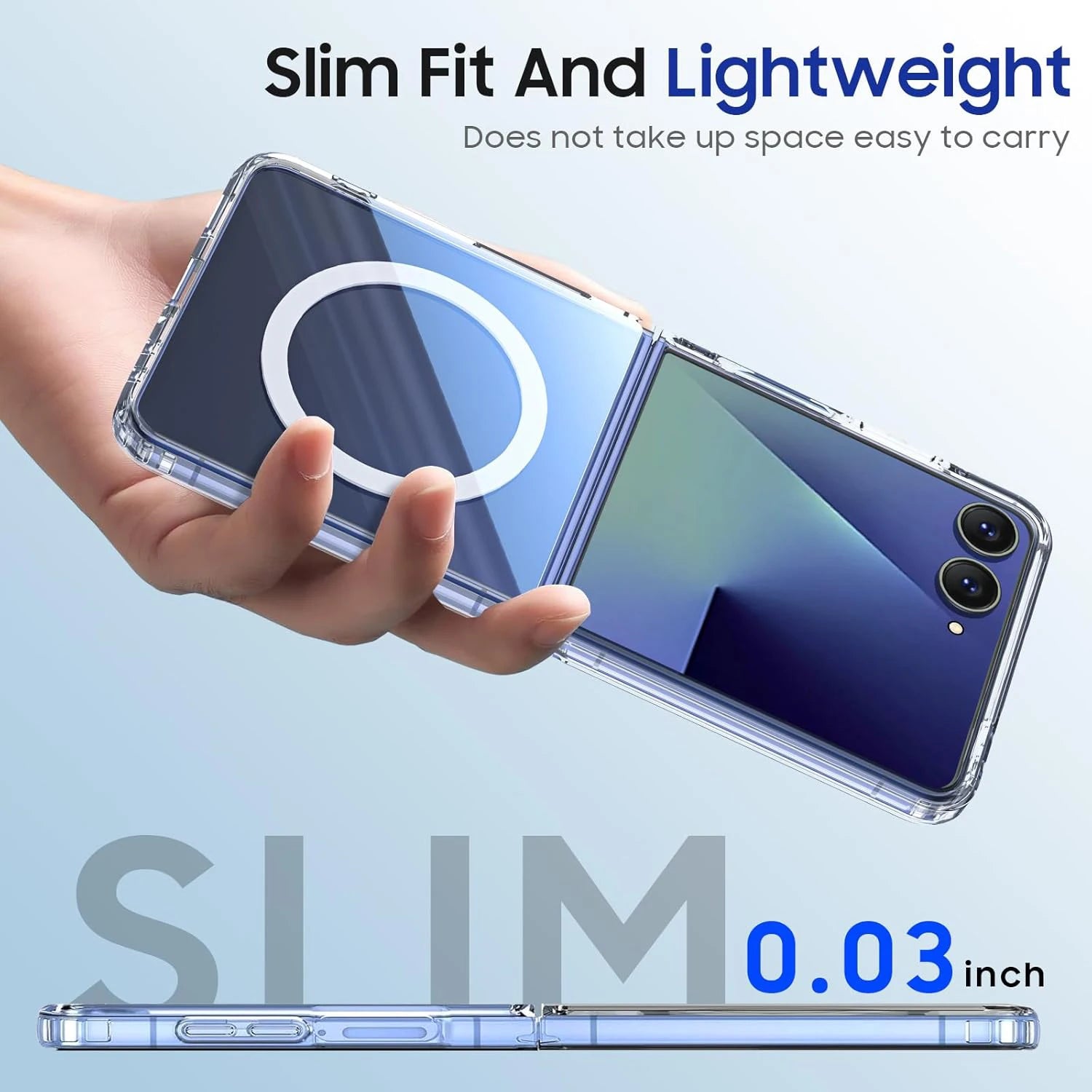 Samsung Galaxy Z Flip 7 Magnetic Clear Case