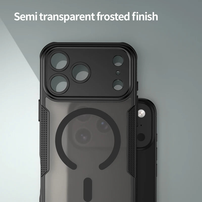 Semi-Transparent PC + TPU MagSafe Case with Lens Guard for iPhone 17 Series