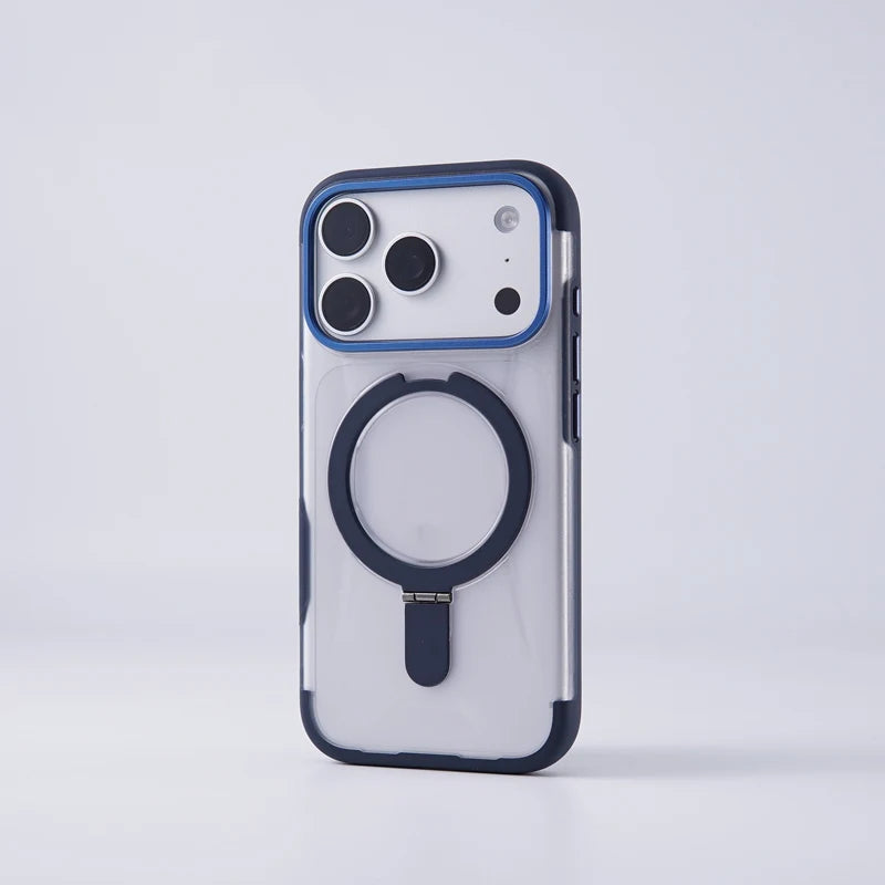 Slim Frosted MagSafe Case with Built-In Kickstand for iPhone 17 Series