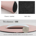 Double-Sided PU Leather & Felt Waterproof Mouse Pad