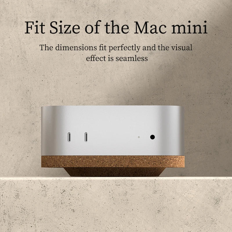 Premium Cork Desktop Stand for Mac Mini M4/M4 Pro (2024)