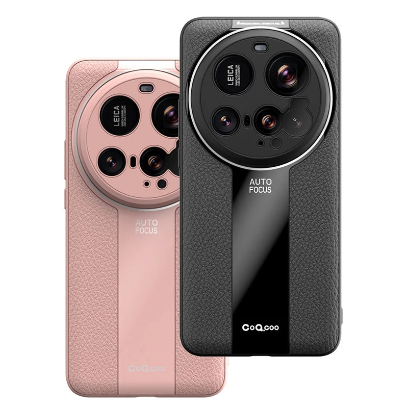 Luxury Lichi Leather & Soft TPU Ultra-Thin Matte Case for Xiaomi 15 Ultra