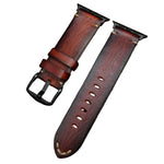Hand-Polished Retro Leather Strap for Apple Watch