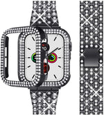 Diamond Stainless Steel Bracelet + Case for Apple Watch
