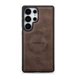 Business PU Leather Magnetic Case for Samsung Galaxy S25 Series