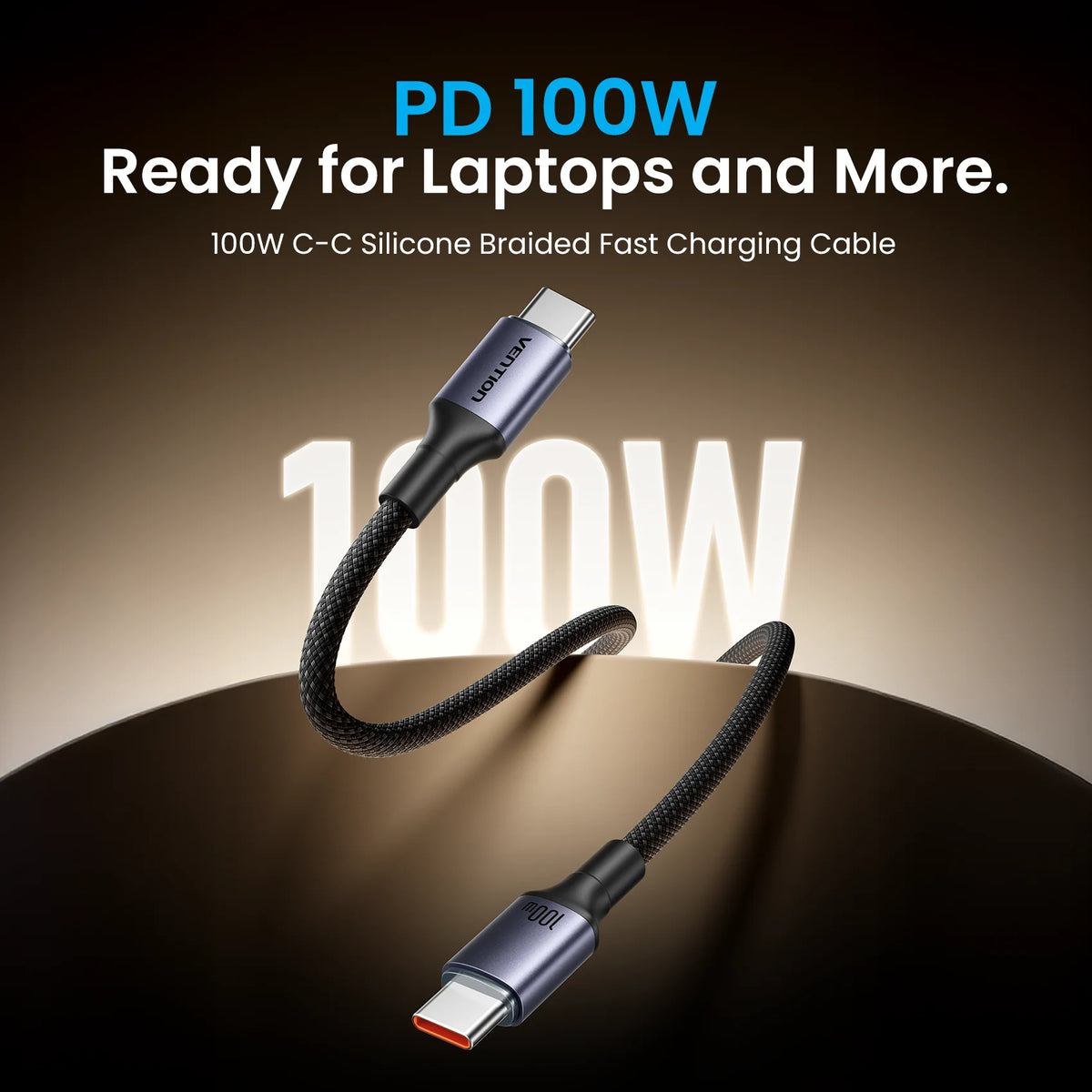 Vention 100W USB-C Braided Fast Charging Cable