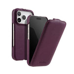 Vertical Flip Cowhide Leather MagSafe Case for iPhone 17 Series