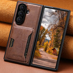 Luxury 2-in-1 Magnetic Leather Wallet Case with Card Slot for Galaxy Z Fold 7