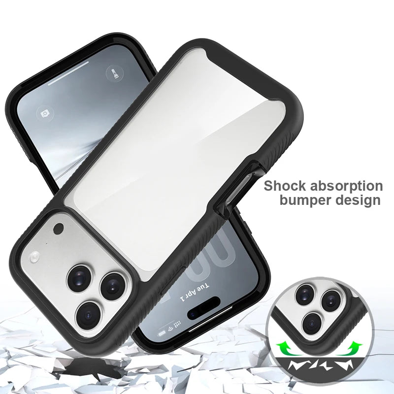 Crystal Clear Dual-Layer Shockproof Case for iPhone 18 Series