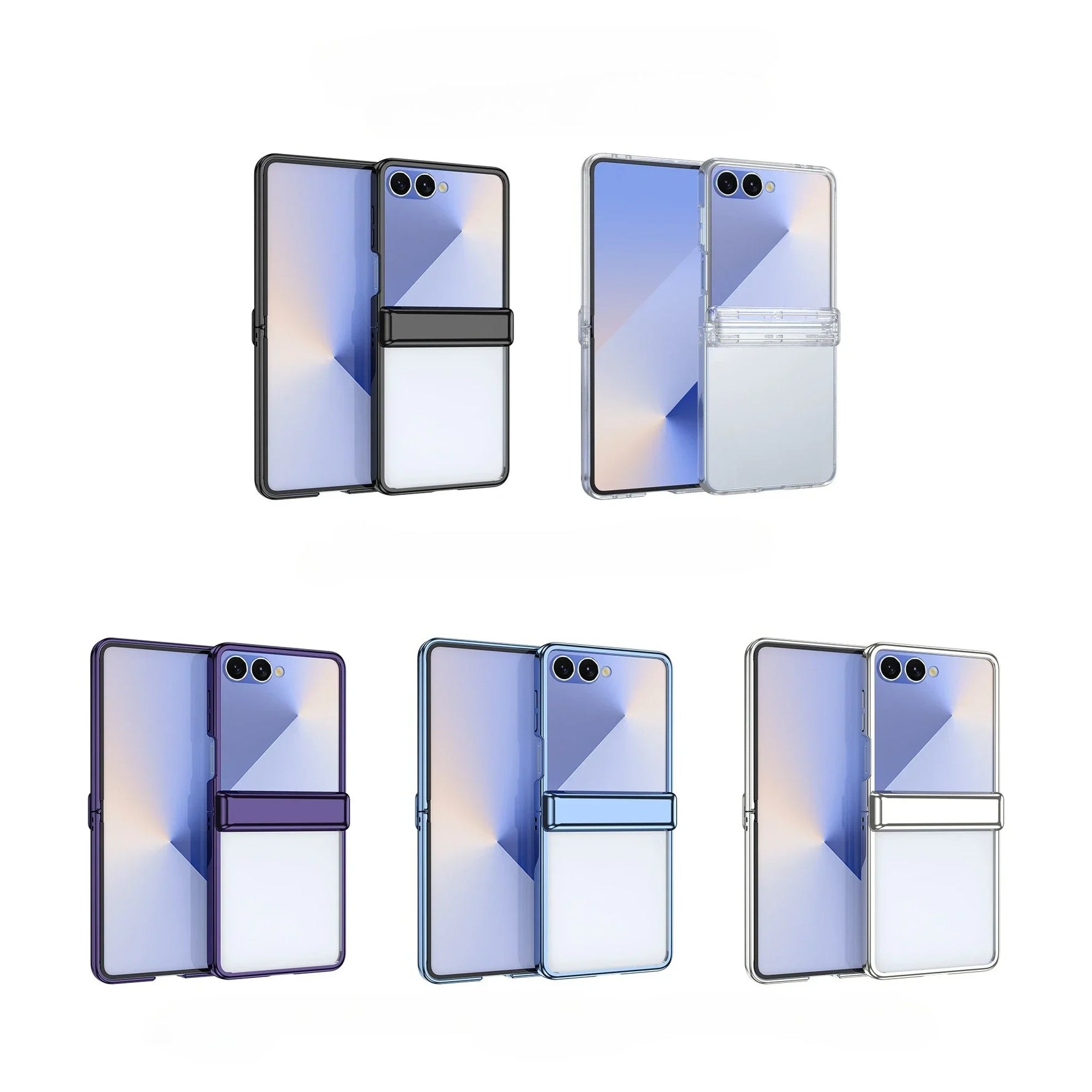 Full Protective Electroplated Case with Tempered Film for Samsung Galaxy Z Flip 7