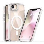 Clear Magnetic PC + TPU Case with Aluminum Button for iPhone 16e