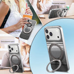 Carbon Fiber MagSafe Case with 360° Rotating Kickstand for iPhone 17 Series