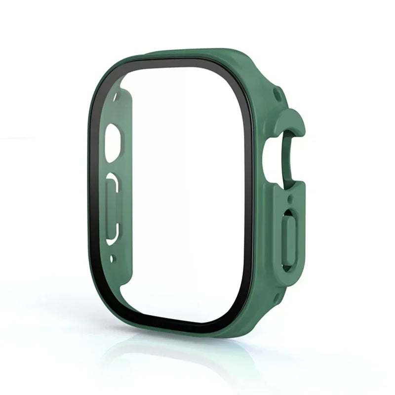 Tempered Glass Screen Protector + PC Bumper Case for Apple Watch Ultra