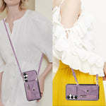 Crossbody Card Slot Wallet Leather Case for Samsung Galaxy S24 Series