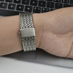Magnetic Clasp Braided Mesh Band with Adjustable Sizing for Apple Watch