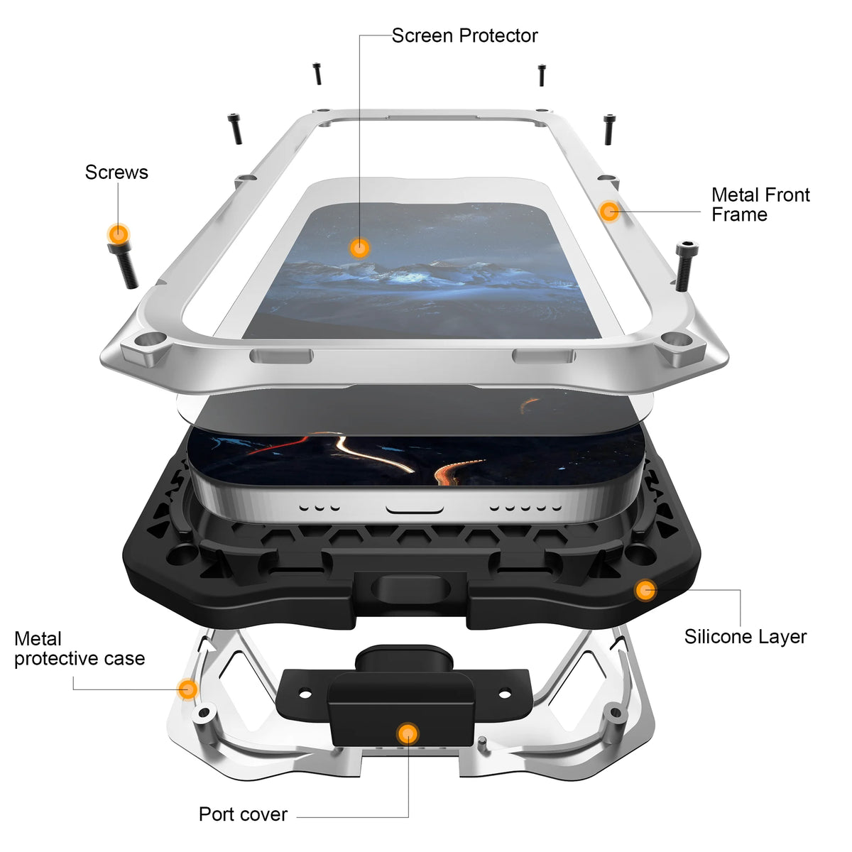 Heavy-Duty Aluminum Case with Glass and Camera Stand for Google Pixel 10 Series