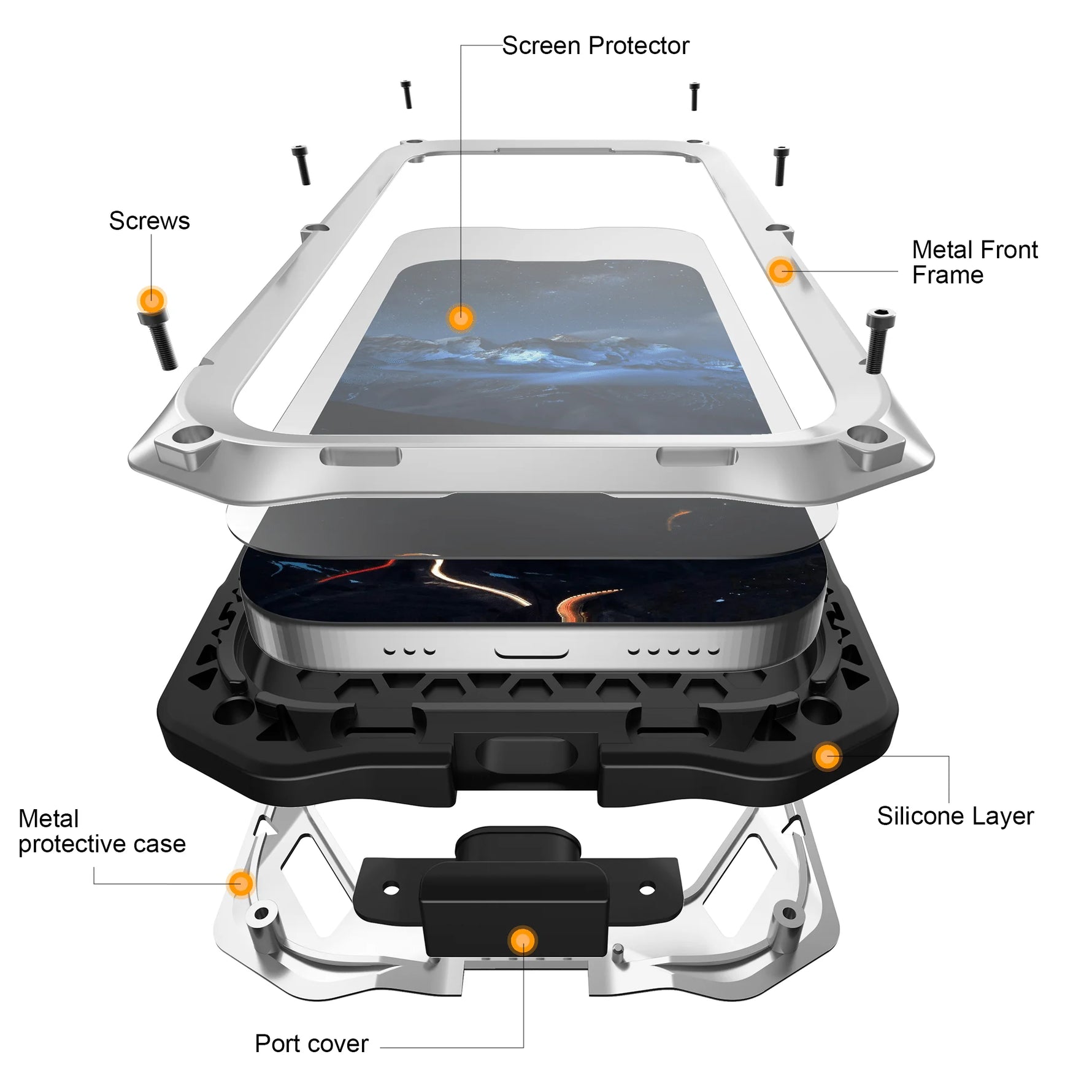 Heavy-Duty Aluminum Case with Glass and Camera Stand for Google Pixel 10 Series