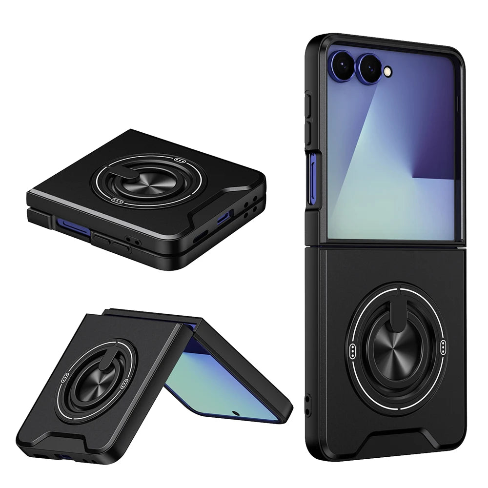 Shockproof Foldable Case with 360° Rotating Ring Stand for Samsung Galaxy Z Flip 8