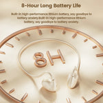 Toocki Gas Conduction Bluetooth 5.3 Lightweight Ear-Hook Wireless Headphones